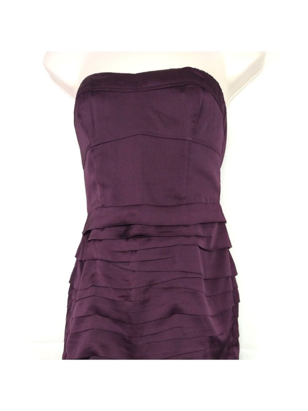 Express Strapless Mini Sheath Dress Cocktail Party Women Size 0 Purple/Red NEW - Picture 3 of 8